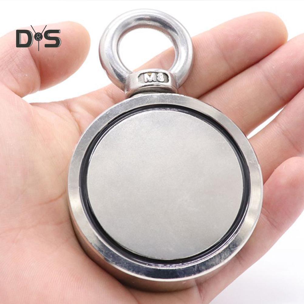 DYS TOOL SHOP Double Side Round Neodymium Eyebolt Salvage Fishing Magnet Equipment