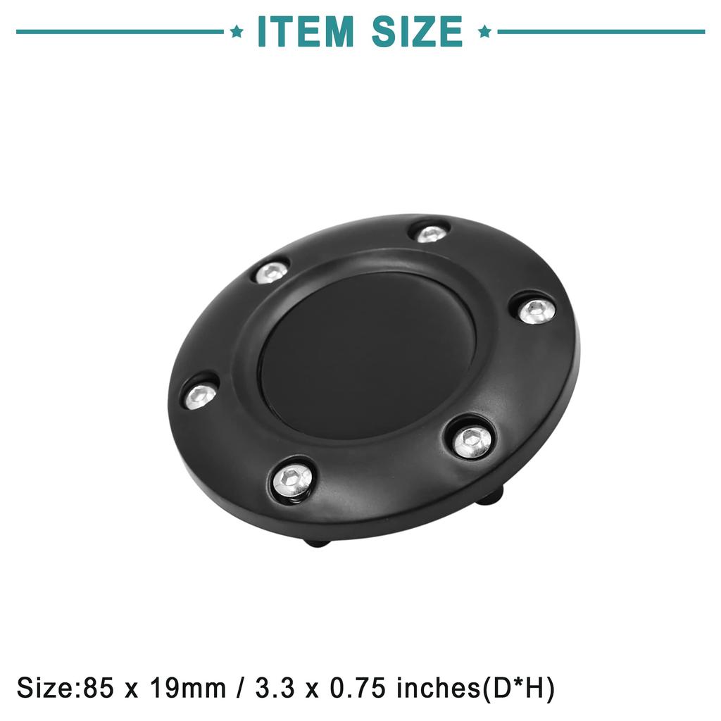 ACROPIX Lenkrad Hupenknopf Abdeckung 85mm Durchmesser 6 Volt Schwarz 1 Stück