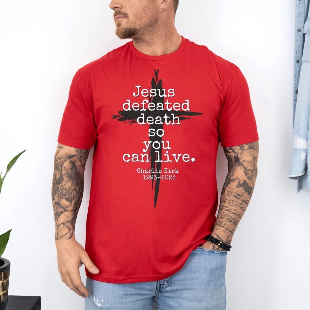 (Red) Tribute Memorial T-Shirt Rest In Peace Conservative Graphic Tee  Unisex T-Shirt XXXXL