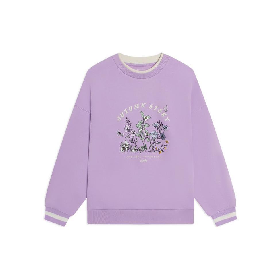 Li Ning Sports Life Collection Sweatshirt Women's Purple AWDS918-5