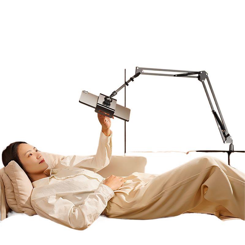 Rotating Tablet & Phone Holder for Bed – Adjustable Arm for Watching or Streaming