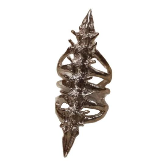 

Finger Ring British Gothic-Style Skeleton Shape Finger Band Scratch Resistant Retro Ring Jewelry Gift 1pc