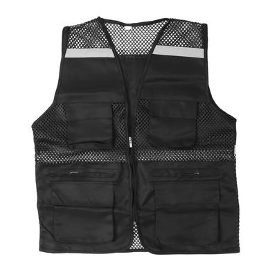 Reflective Working Vest Multiple Pockets Mesh Design High Visibility Breathable Safety Vest with Reflective Strips