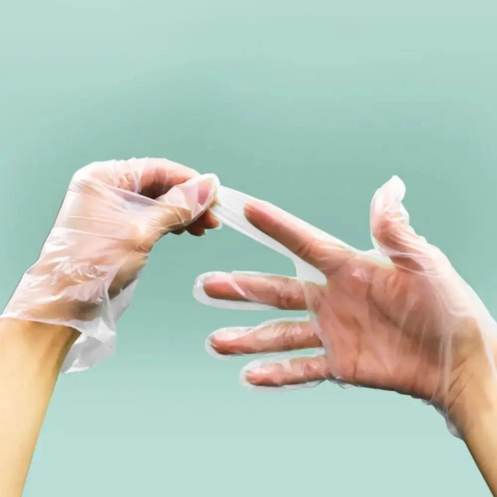 100PCS mănuși de unică folosință TPE bucătărie baie restaurant camping călătorie impermeabile ulei-rezistente instrumente de curățare de uz casnic