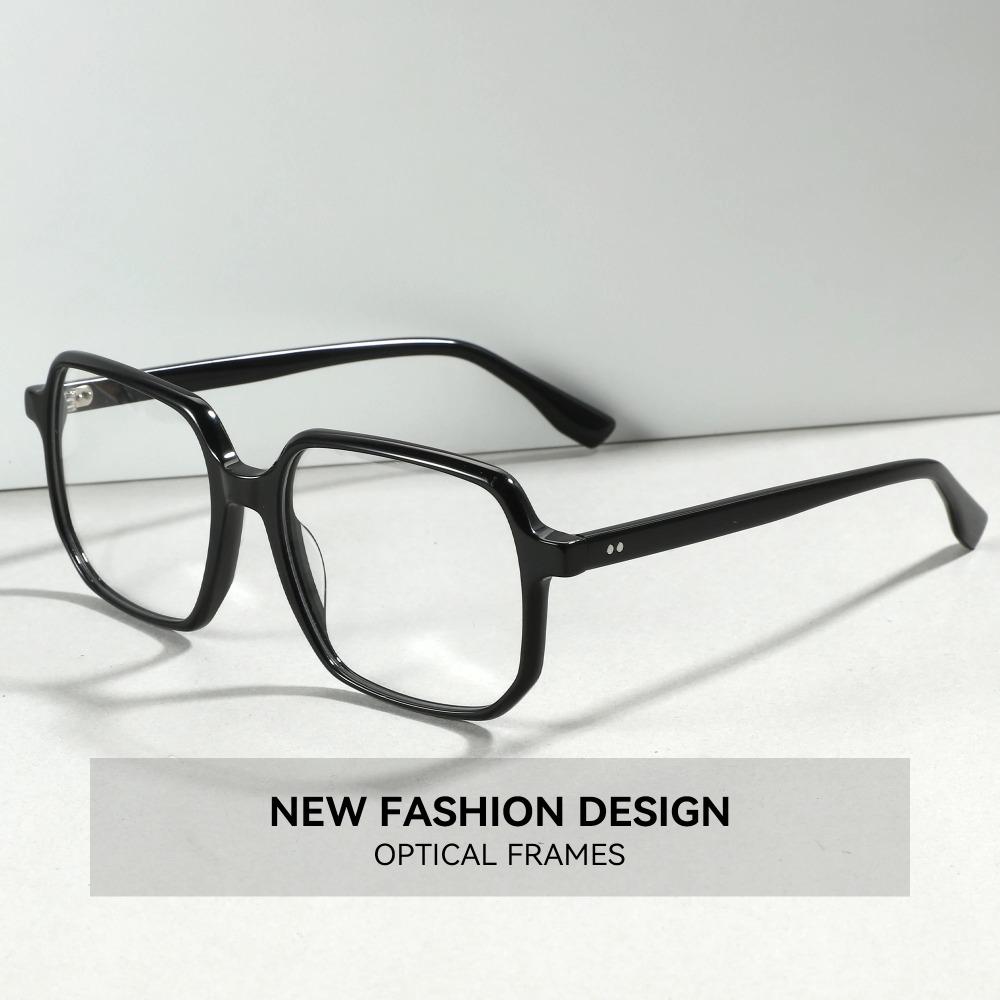 ZENOTTIC (L Size) Fashion Square Prescription Glasses Woman Optical Eyeglasses for Handmade Acetate Anti Blue Light Photochromic