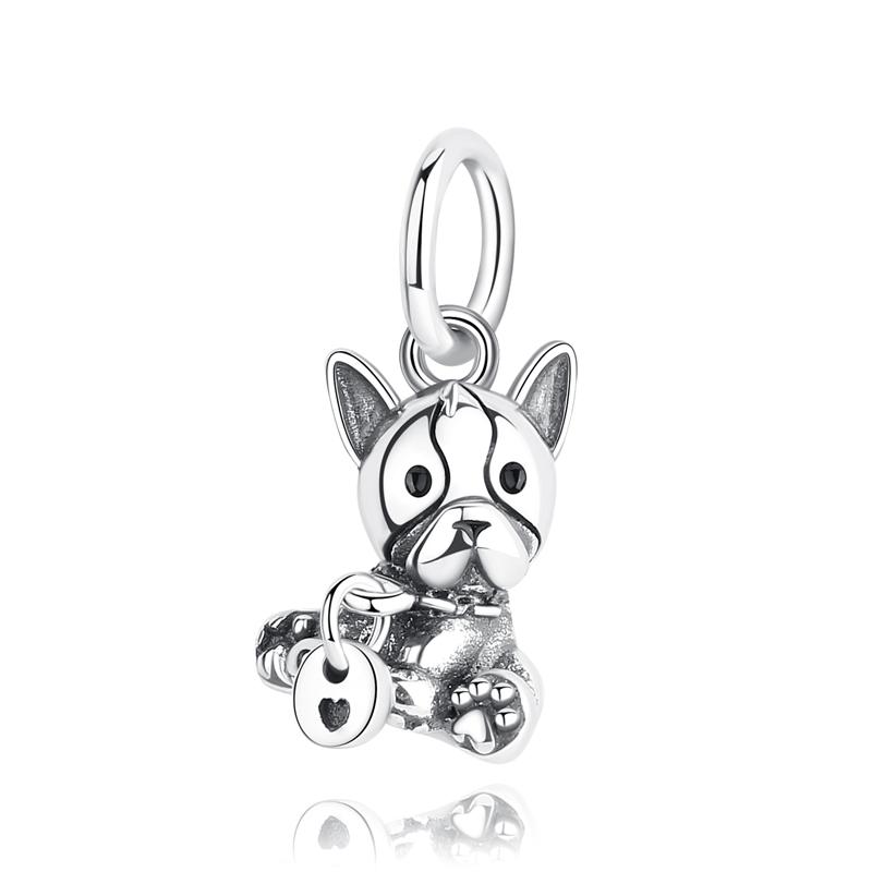 Original 925 Sterling copper Charms Love Pets Dog Cat Paw Print Pendant Beads Fit Brand Bracelets Necklaces Women DIY Zircon