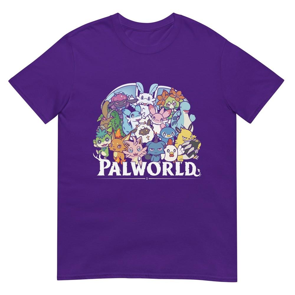 Palworld Vollständiges Charakter-Gruppenporträt Videospiel T-Shirt