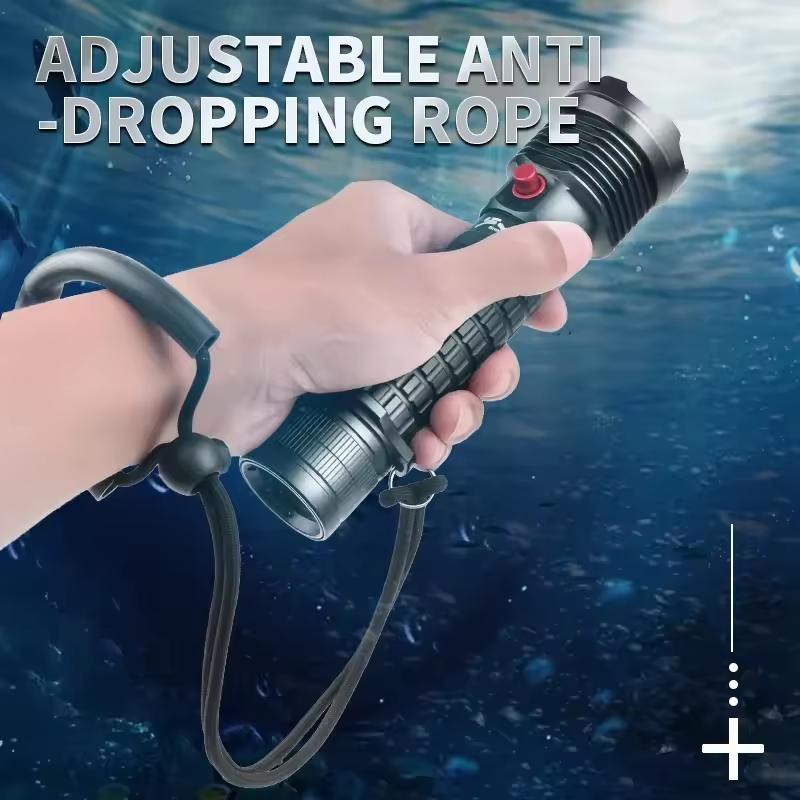 Professional Spearfishing Hunting Scuba XHP70 LED Dive Light IPX8 Waterproof Diving Flashlight 18650 Torch Underwater Flashlight