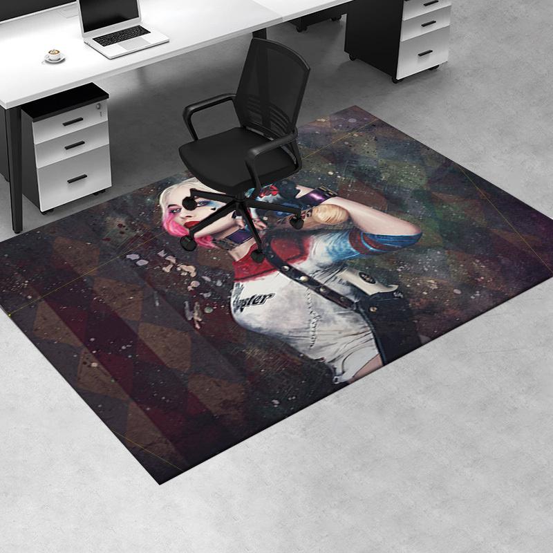 

Harley Quinn Inspired Costume T-Shirt - Suicide Squad Cosplay Office Mat Home Decor Office Desk Chair Rugs Chair Carpet for office Chair Mat 60cm by 90cm