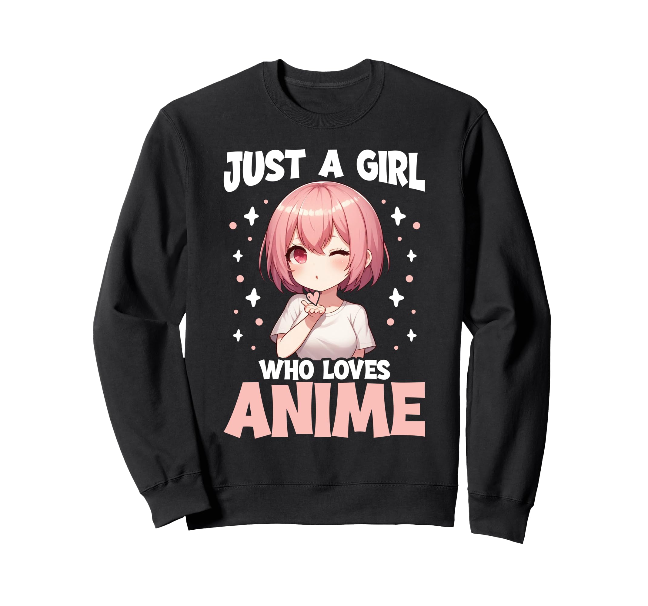 Cute anime merchandise for girls who love anime Japanese sweatshirt - чёрный