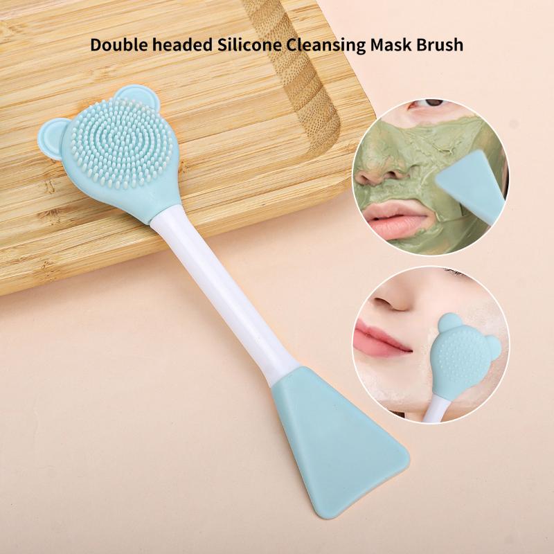 4pcs DIY Face Mask Mixing Bowl Set Soft Silicone Facial Tool Kit With Bowl Stick Spatula Face Brushes