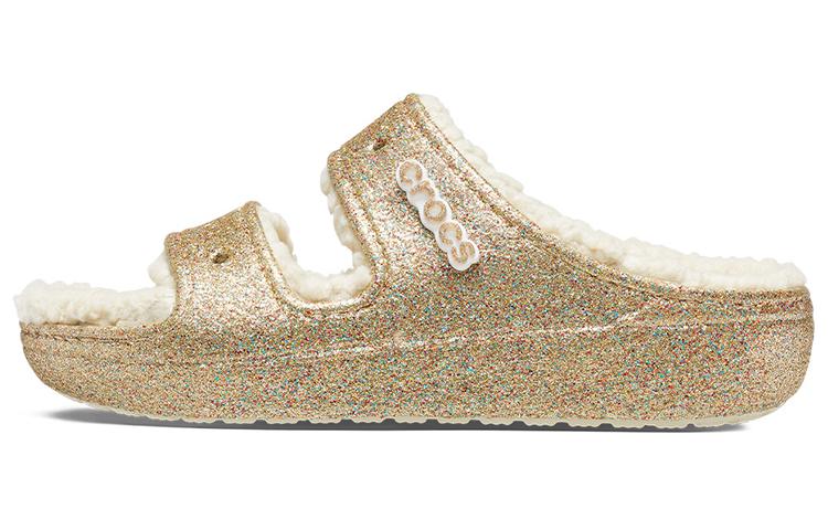 Crocs Classic Cozzzy Glitter Sandals Multi Gold Women s 208124-93S 41-42