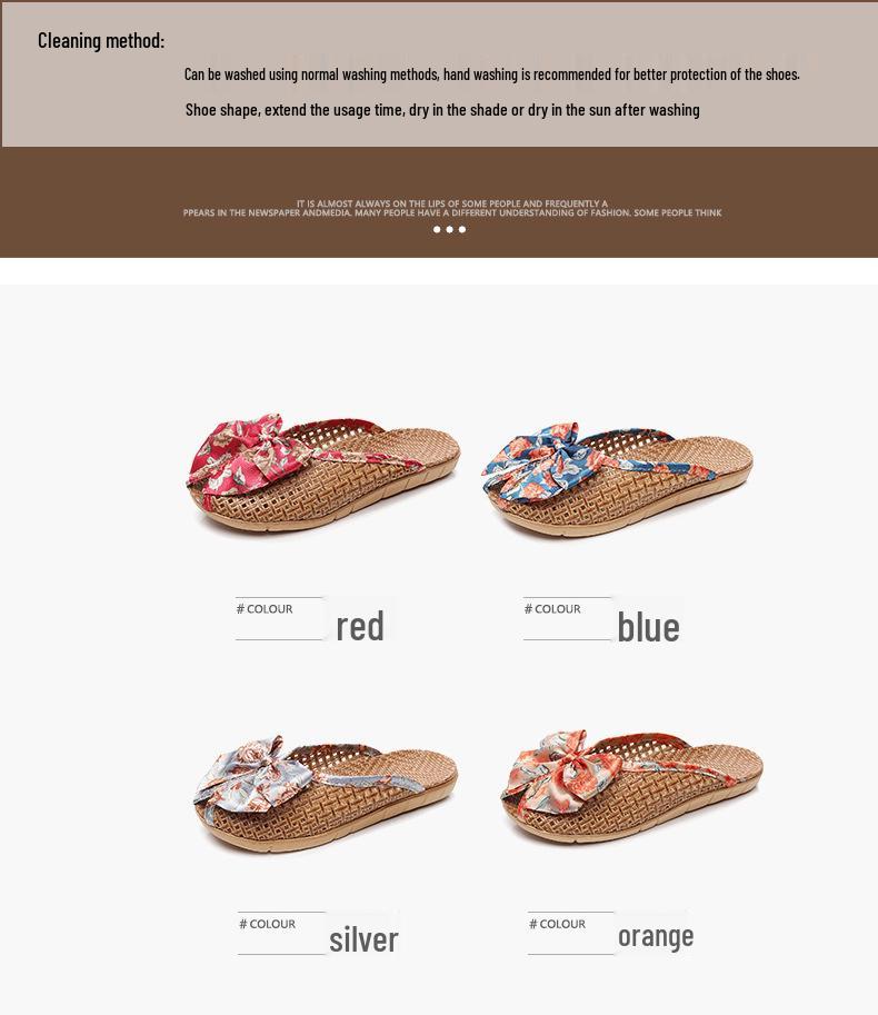 Rattan Summer Slippers: Breathable Indoor Footwear for Men & Women
