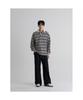 8SECONDS Heavy Cotton Collar Stripe Long Sleeve Tee Gray