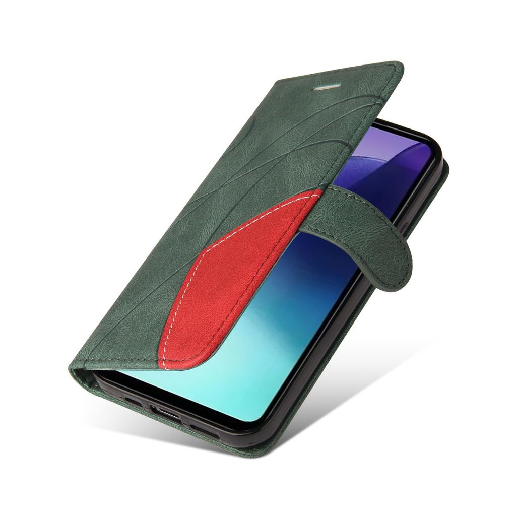 For Xiaomi Poco C75 4G/Redmi 14R 5G/14C 4G Leather Case Wallet Stand Color Splicing Phone Cover