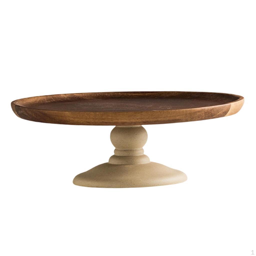 Cake Stand Holder Showcasing Rustic Display Dessert Candy Dish Plate for Living
