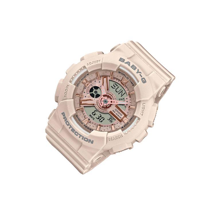 Casio Baby-G Series 100M Waterproof Quartz Movement Resin Strap Watch Pink Dial Women watches BA-110XCP-4A
