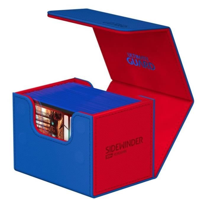 Boîte de rangement pour cartes - Ultimate Guard - Sidewinder 100+ - Bleu/Rouge - XenoSkin SYNERGY - Mixte