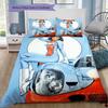 Cartoon Pattern Bedding Quilt Set Quilt Cover Pillowcase Home Decoration Birthday Gift (1 * duvet cover + 2 * pillowcase, without core)