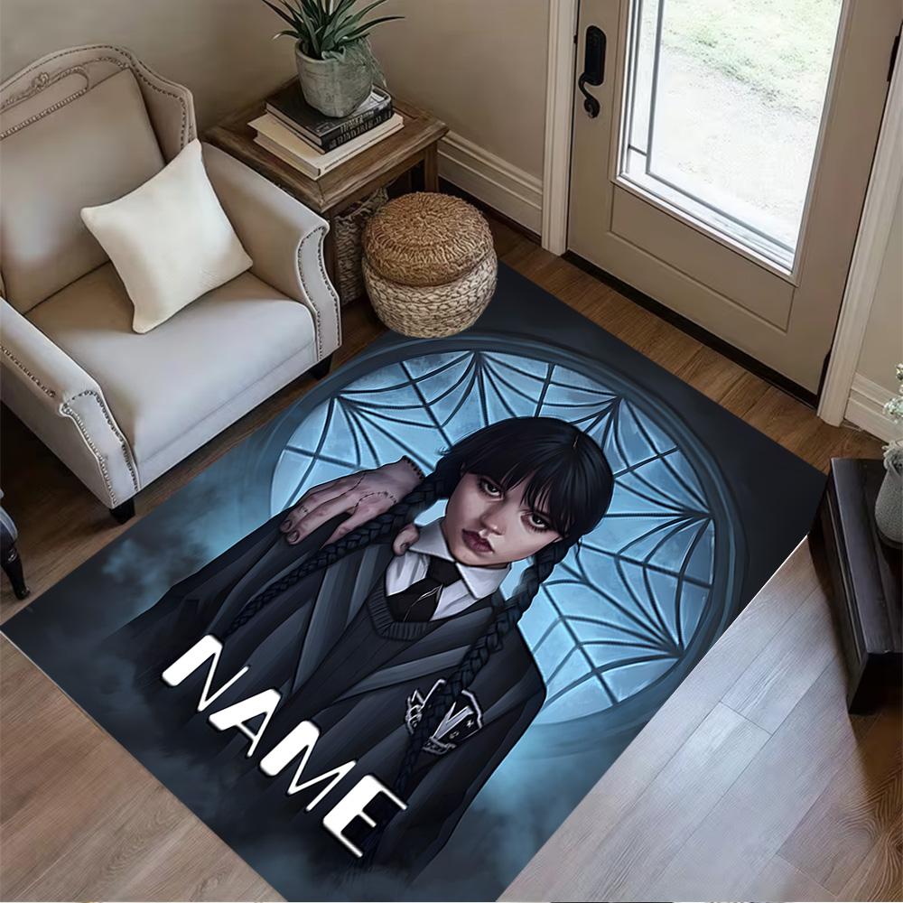 Dark Gothic Mystery Customized Name Area Rug Perfect for Decorate room Bedrooms Foyer Kitchen Anti-slip Rug Decorate Offices Perfect Gift for Women/Me