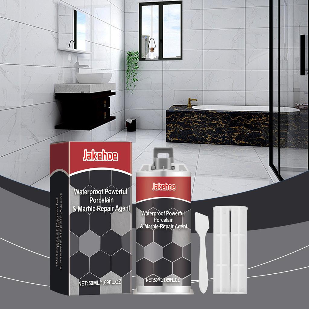 Jakehoe Fliesenreparaturkleber Haushalt Badezimmer Fliesen Bodenfliesenreparatur Marmor AB Reparatur Wasserdichter Kleber
