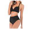 Women's Fashion Swimsuit Printed Sexy High Waist Split Bikini Swimsuit