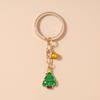 Fashion Christmas Keychain Jingling Bell Key Ring for Women Girls Handbag Pendants DIY X'mas Key Chain New Year Gifts