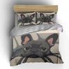 "Adorable doggy gaze, cozy charm." Bedding sets Duvet covers Pillowcases(1* Duvet Cover 2* Pillowcases without duvet insert)
