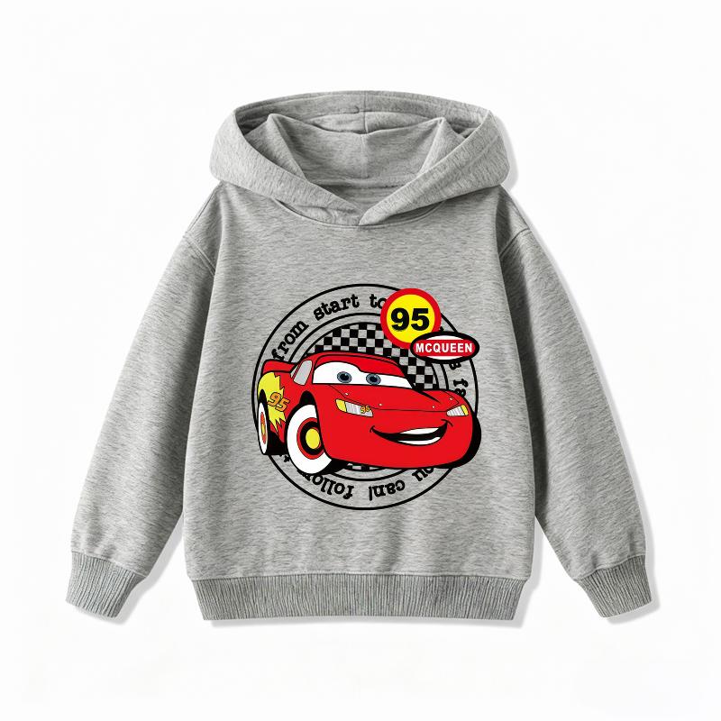 Potdemiel Disney Lightning McQueen Kids Hoodie Boys and Girls Clothing Tops Autumn and Winter Warm Kids Hoodie Sweatshirt