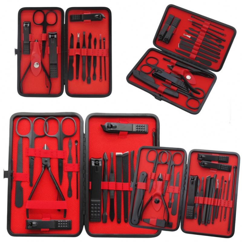 2025 New Hotsale Professional 4-Piece Mini Manicure Set Stainless Steel Nail Kit for Beginners with Leather Case