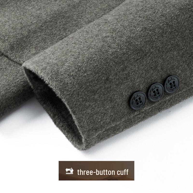 Men's Cashmere Wool Blend Double-faced Business Suit Jacket