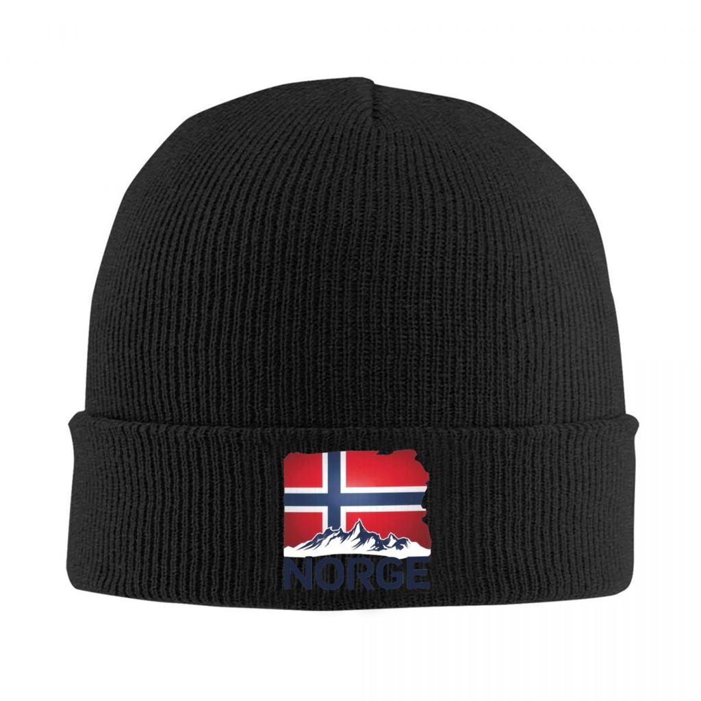 Berretto Lavorato a Maglia Caldo con Bandiera Norvegese Moda Cappello Berretto Autunno Inverno Cappelli Beanie da Esterno per Uomo Donna Adulto