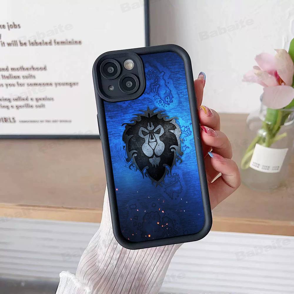 Game World Of Warcraft Silicone Soft Phone Case For IPhone 17 16 15 14 Plus 13 12 Mini 11 Black Cover