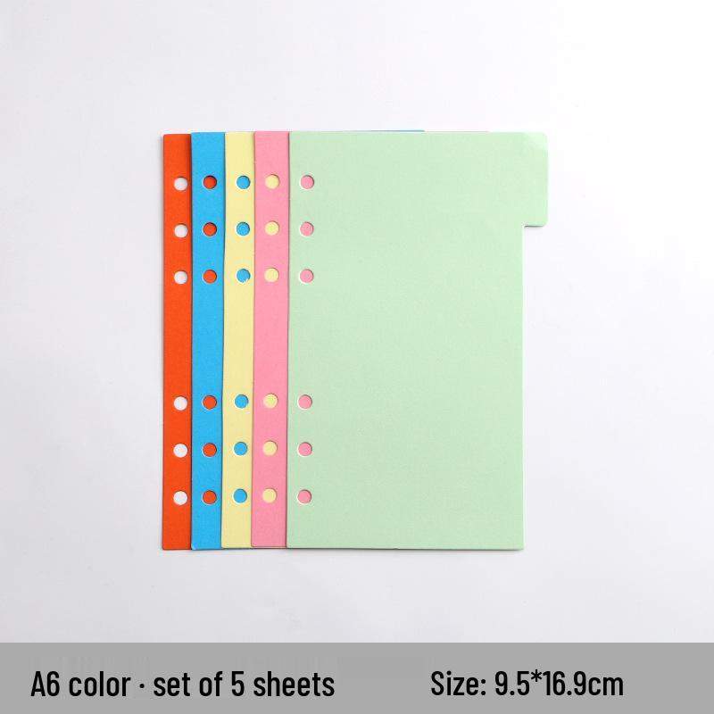 Colorful A4/B5 Loose-leaf Divider Pages for Notebooks, Universal & Customizable Index Pages