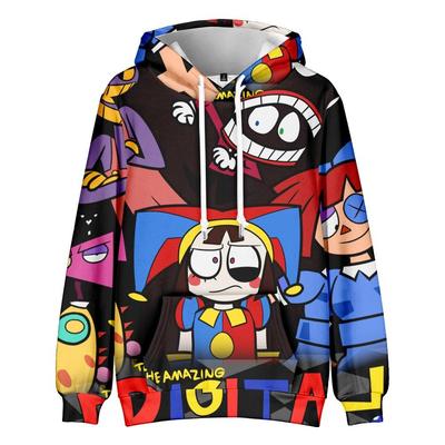 The Amazing Digital Circus Anime Mikiny Podzim Zima Dlouhý rukáv Unisex Pulovry Harajuku Streetwear Grafické Oblečení Mikina