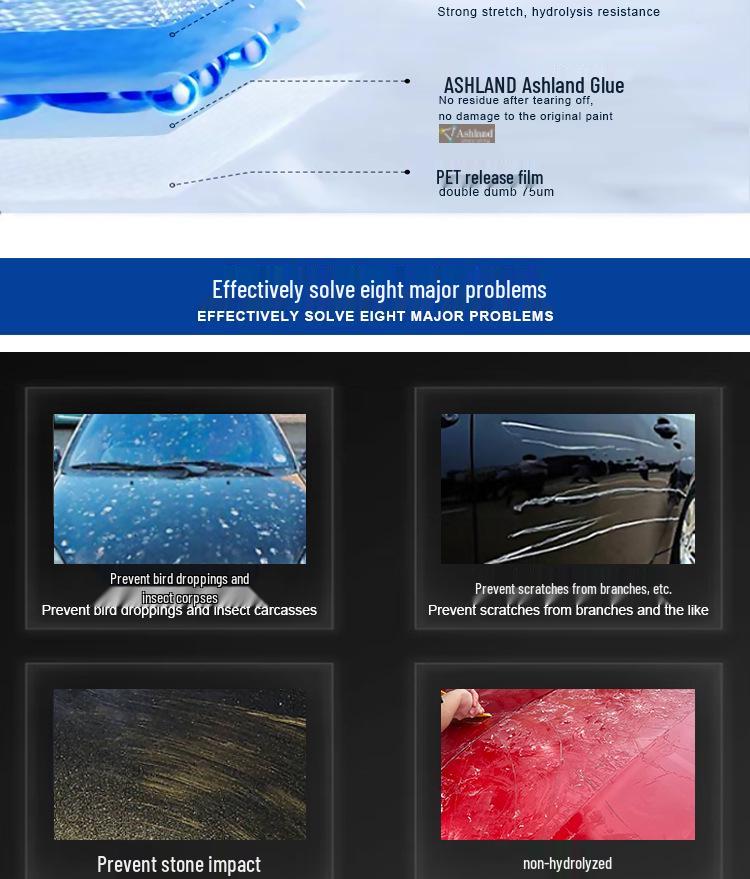 TPU Self-Healing Car Wrap: Invisible, Scratch-Resistant, High Anti-Fouling Paint Protection Film.
