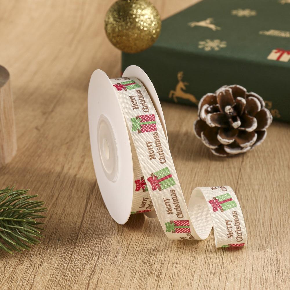 Christmas Print Christmas Ribbon 10 Yards Christmas Craft Ribbon  Gift Packing