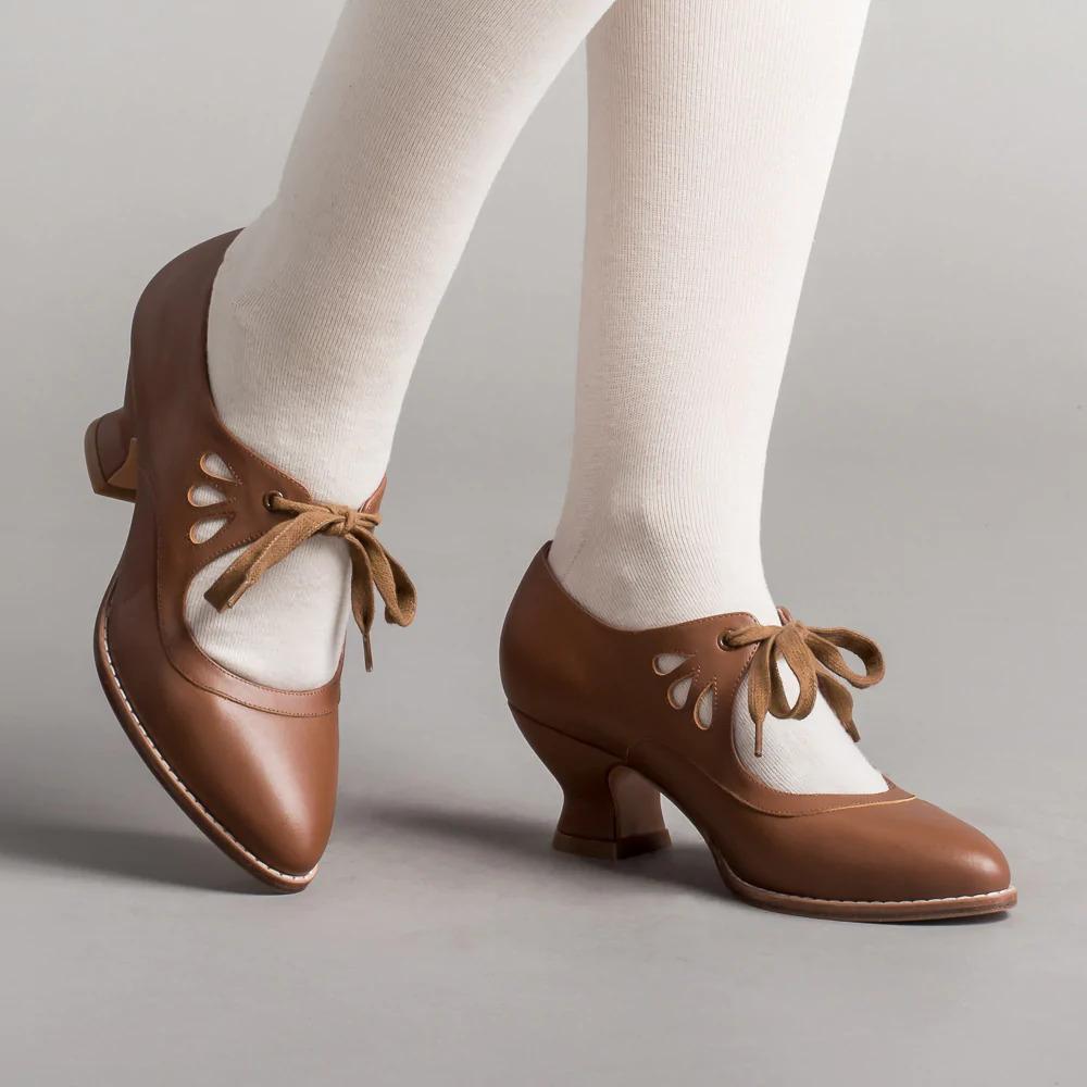 New Hollow Out High Heels Lace Up Plus Size Women's Casual Shoes