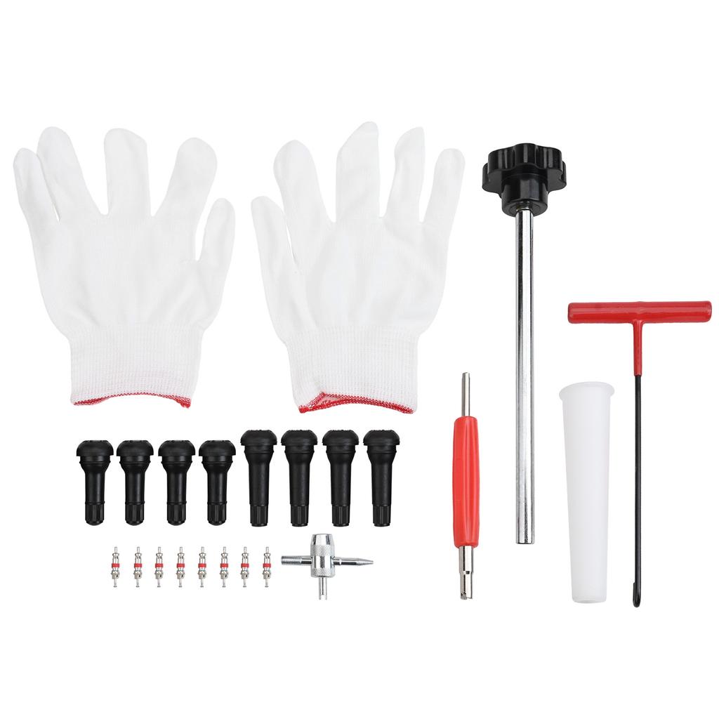 22pcs Car Bicycles Quick Change Tire Valve Tool Kit Fit For ATVs Trucks Motorcycles Tire Valve Stem Core Remover Screwdriver