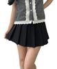 PHILLY Micro Mini Pleated Skirt Bottoms Skirt Pants F Black [WEGO] Women's