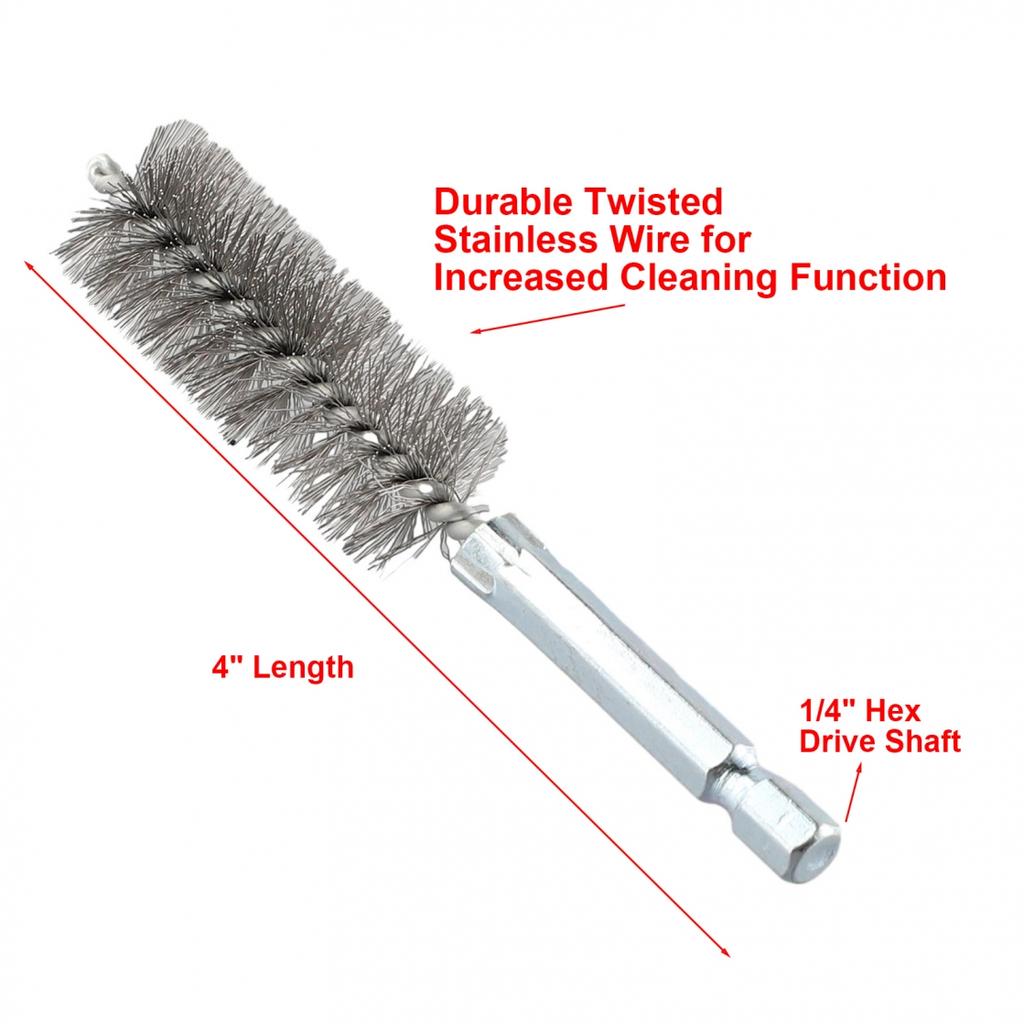 Cleaning Brush Drilling Brushes Cleaning Brushes Silver Wire 12mm