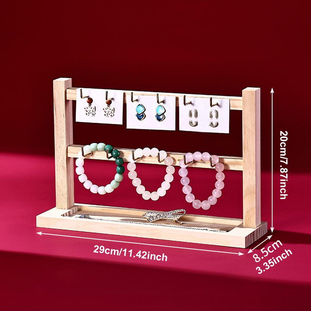 1pc Wooden bracelet rack, bracelet and earring storage rack, store jewelry display rack, jewelry collection rack