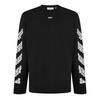 Off White Mens Brick Relaxed Fit Long-Sleeved T-Shirt