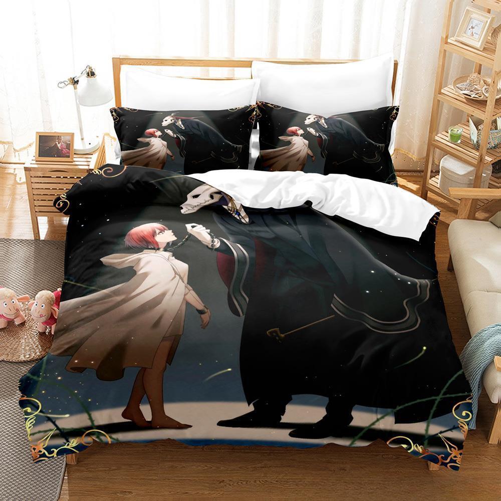 3D Print Anime The Ancient Magus' Bride Bedding Set Single Twin Full Queen King Size Bed Set Adult Kid Bedroom Duvet Cover Sets