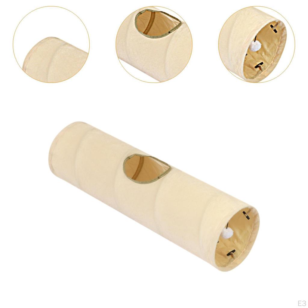 Cat Hideaway Tunnel with Openings, Portable Tube for Indoor Use by Puppies and Kittens