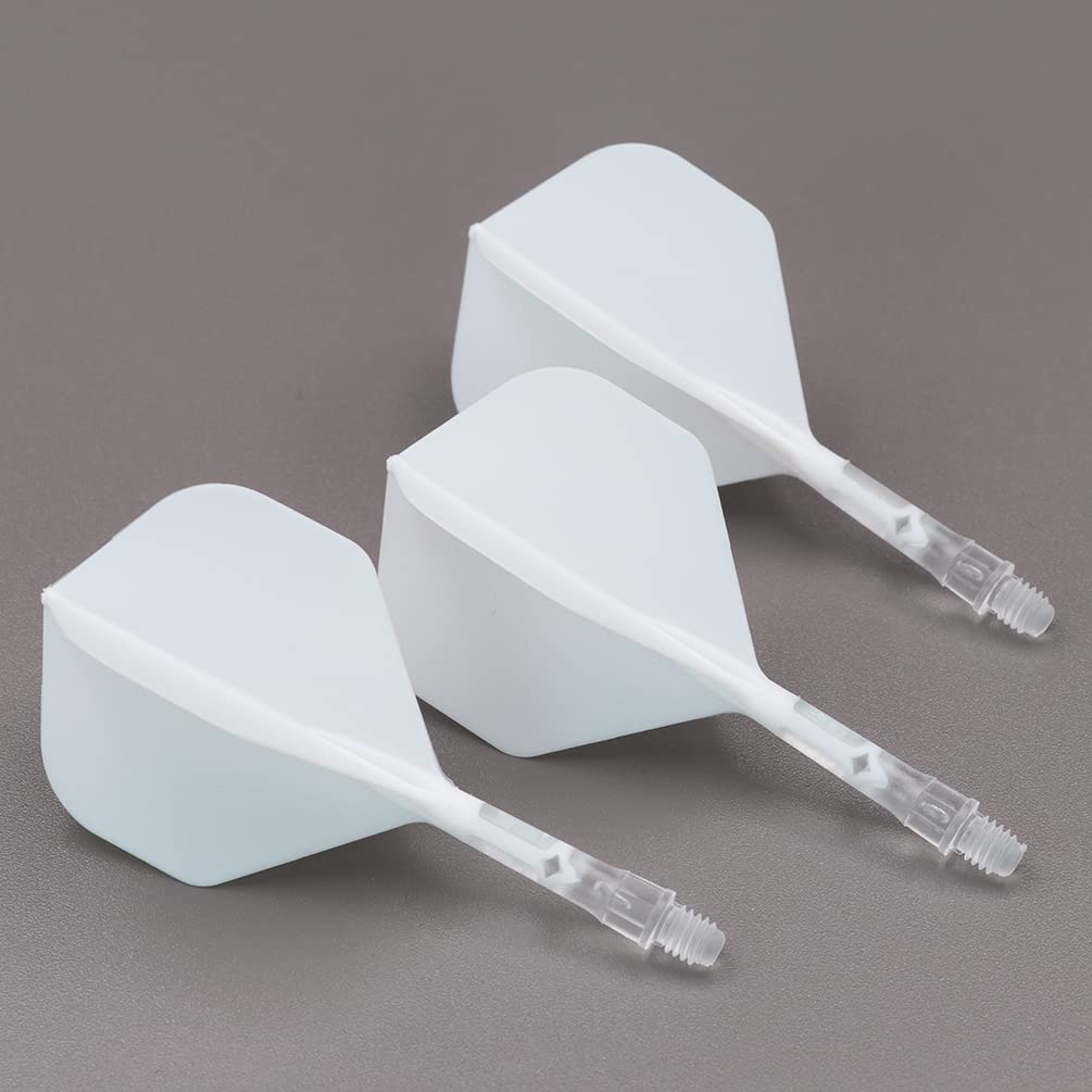 Cuesoul ROST T19 Shaft Integrated Big Standard White Clear Small Size Two-Tone Dual-Material Flights, Shape, 3-Club Set, Flights, Shafts,