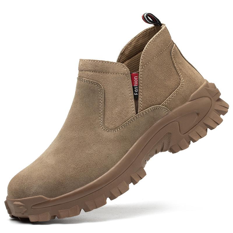 

Мужские туфли Labor Insurance, ударопрочные и ударопрочные, с одной педалью, легкие и дышащие, утолщенная подошва из стали Baotou 46 хаки