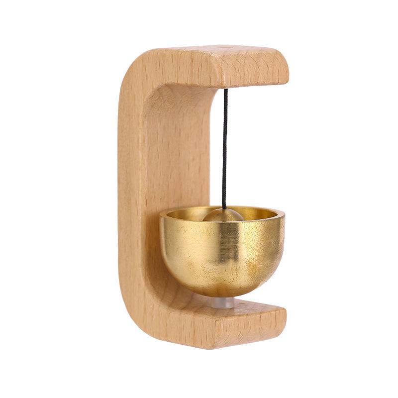 Dopamine Wind Chime Door Bell Solid Beech Wood Brass Magnetic Car Hanging Minimalist Home Decor Great Gift Idea Premium Material
