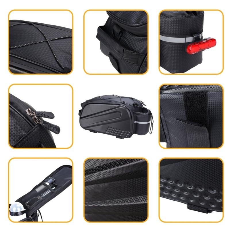 Bike Trunk Bag Multifunctional Bike Carriers Bag Bicycles Luggage Bag Rain Cover Bike Accessories