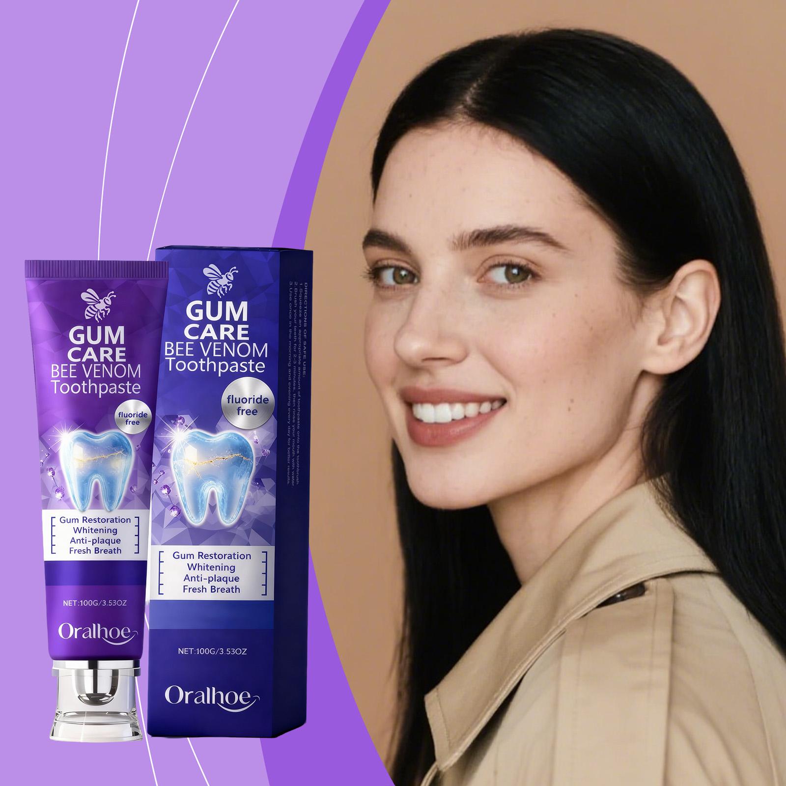 

Freshening Bee Venom Toothpaste - Protects Gums, Strengthens Enamel, Daily Cleaning, Enhances Oral Care & Teeth Whiteness 100g